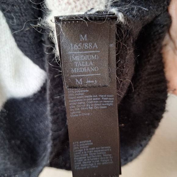 All Saints Suwa Jumper/Sweater Mohair Blend Oversized Striped Womens size M - Picture 5 of 7